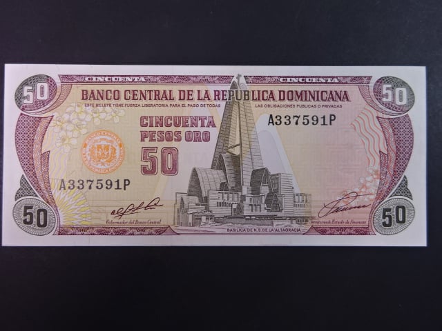 DOMINIKÁNA, 50 Pesos 1991, BNB. B661a, Pi. 135a