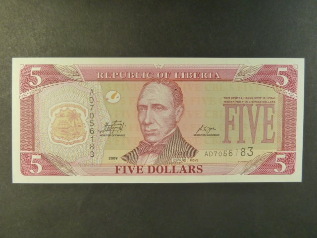 LIBÉRIE, 5 Dollars 2009, BNB. B306e, P 26e