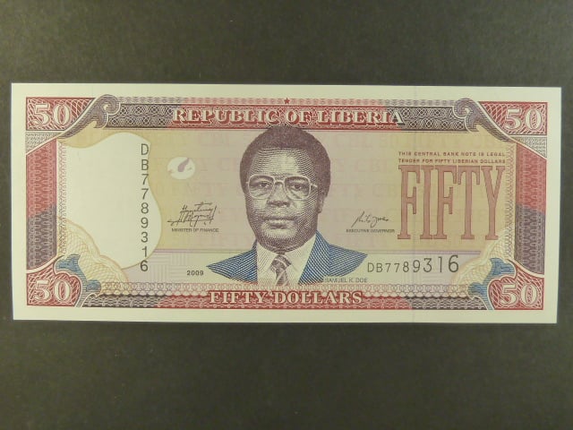 LIBÉRIE, 50 Dollars 2009, BNB. B309e, P 29e