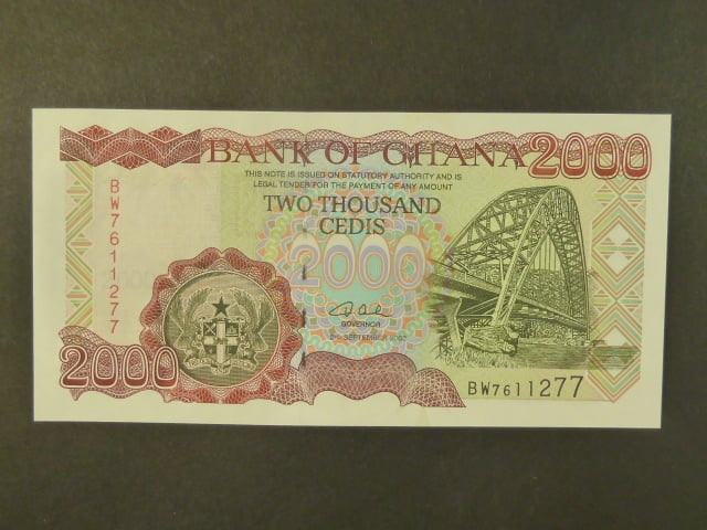 GHANA, 2000 Cedis 2002, BNB. B139a, Pi. 33