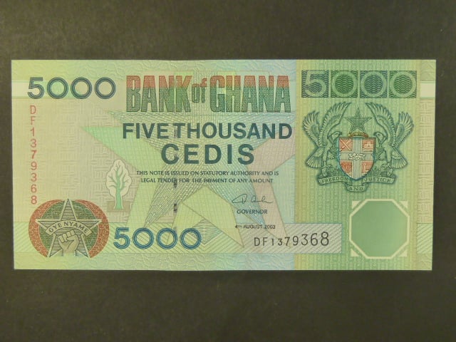 GHANA, 5000 Cedis 2003, BNB. B142b, Pi. 34