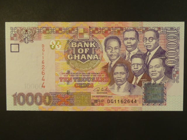 GHANA, 10000 Cedis 2003, BNB. B143a, Pi. 35