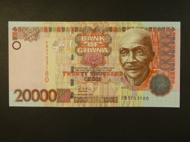 GHANA, 20000 Cedis 2002, BNB. B144a, Pi. 36