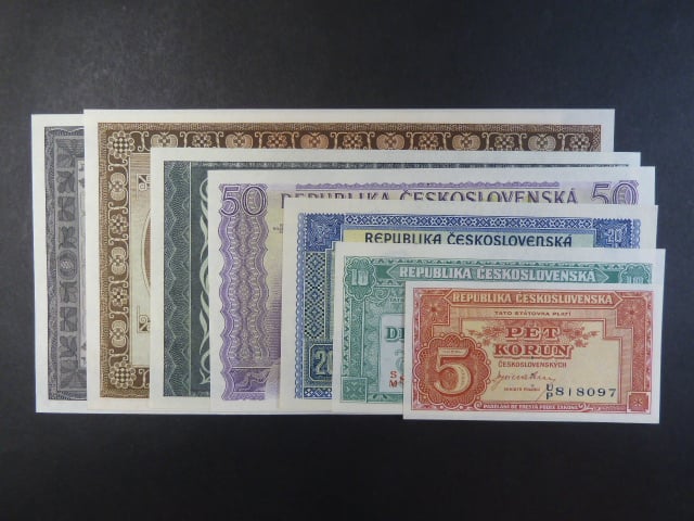 sada 5 -1000 Kčs 1945, vše perf. "3md"