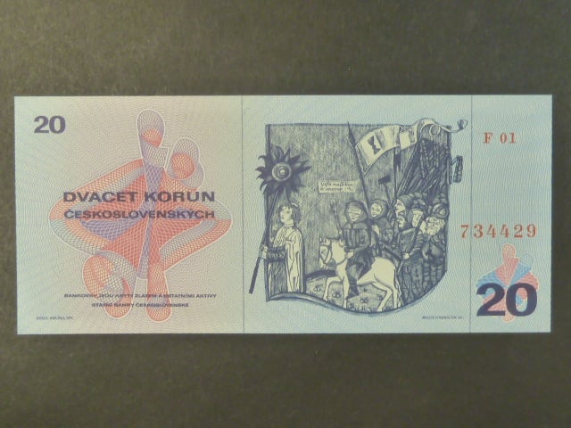 20 Kčs 1970 série F 01