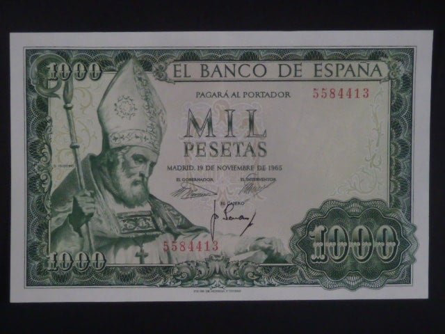 1000 Pesetas 1965 (v oběhu: 1971), BNB. B617a, Pi. 151