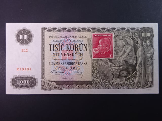 1000 Ks 25.11.1940, kolkovaná série 3L2