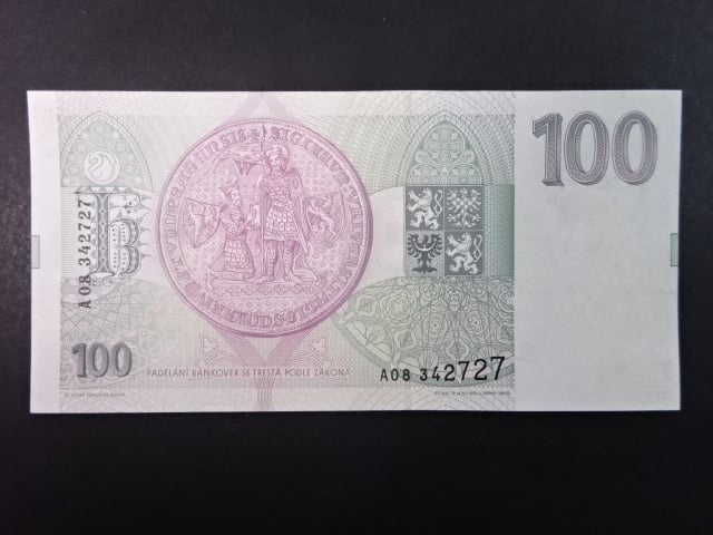 100 Kč 1993 série A 08