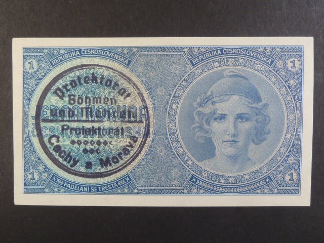 1 K 1938/40 série A 070, ruční přetisk