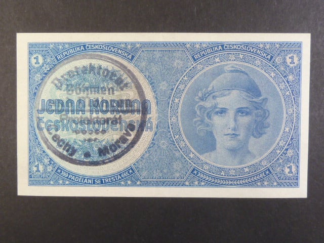1 K 1938/40 série A 035, ruční přetisk