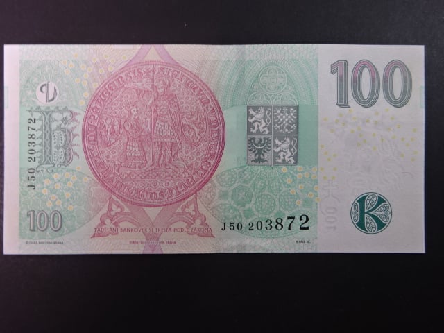 100 Kč 2018 série J 50
