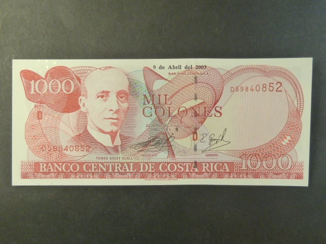 KOSTARIKA, 1000 Colones 2003, BNB. B546d, Pi. 264d