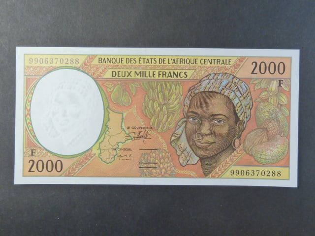 STŘEDOAFRICKÉ STÁTY-STŘEDOAFRICKÁ REPUBLIKA, 2000 Francs 1999, BNB. B103Ff, P303Ff