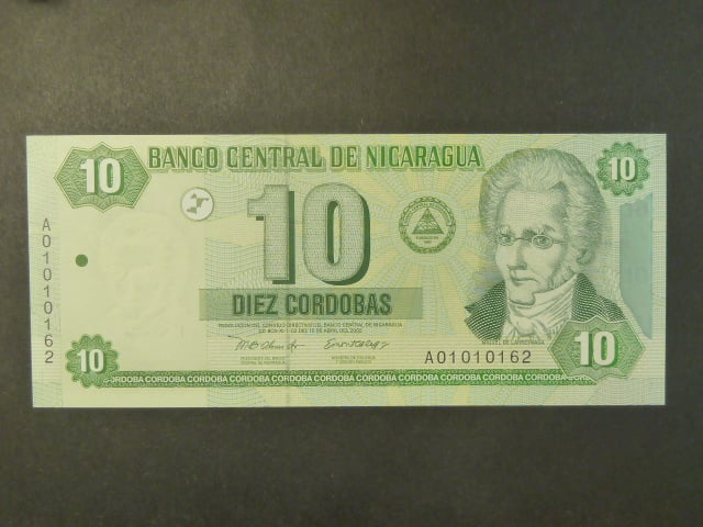 NIKARAGUA, 10 Córdobas 2002, BNB. B488a, Pi. 191