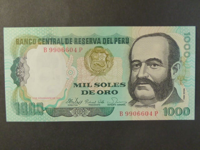 PERU, 1000 Soles 1981, BNB. B446a, Pi. 122