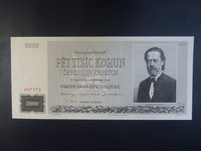 5000 Kčs 1945 série 04 A