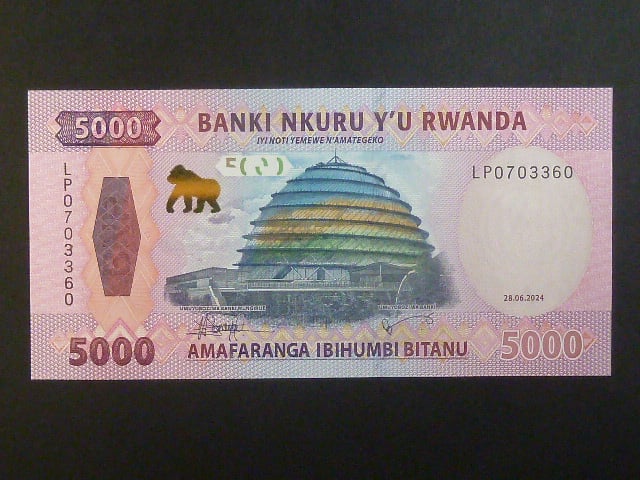 RWANDA, 5000 Francs 2024, BNB. B144a, Pi. 45