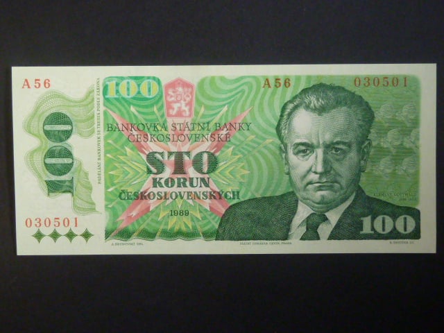 100 Kčs 1989 série A 56, poslední série
