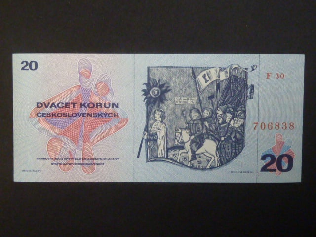 20 Kčs 1970 série F 30