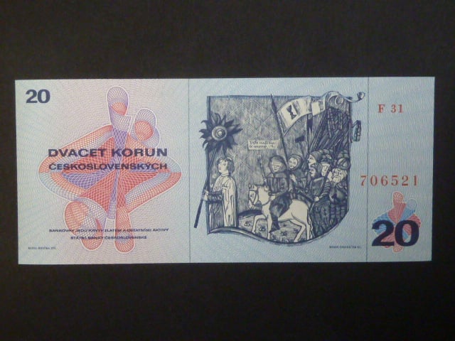 20 Kčs 1970 série F 31
