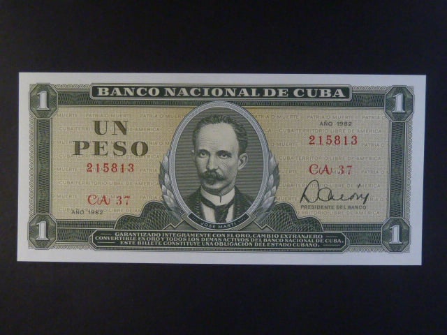 KUBA, 1 Peso 1982, BNB. B823h, Pi. 102