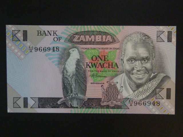 ZAMBIE, 1 Kwacha no date, BNB. B124b, Pi. 23