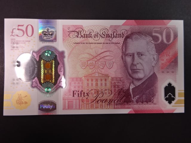 50 Pounds 2023, BNB. B210a, nový portrét