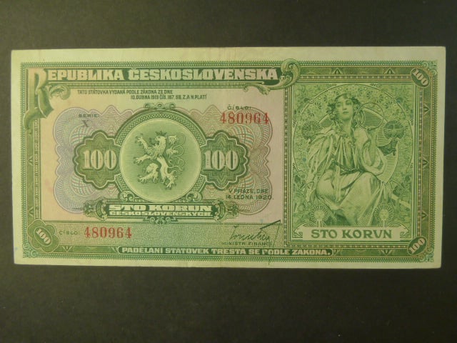 100 Kč 1920 série X