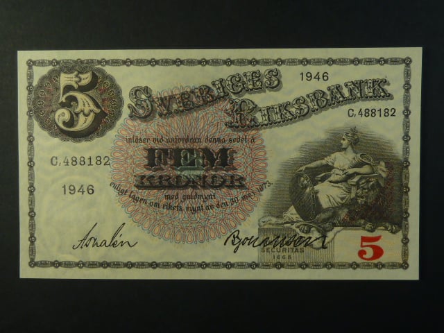 5 Kronor 1946 var. podpisu 3, Pi. 33ac.