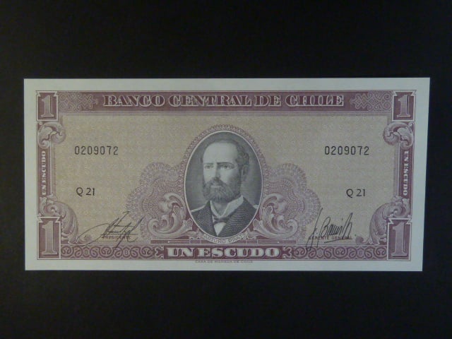 Chile, 1 Escudo 1964, BNB. B271b2, Pi. 136