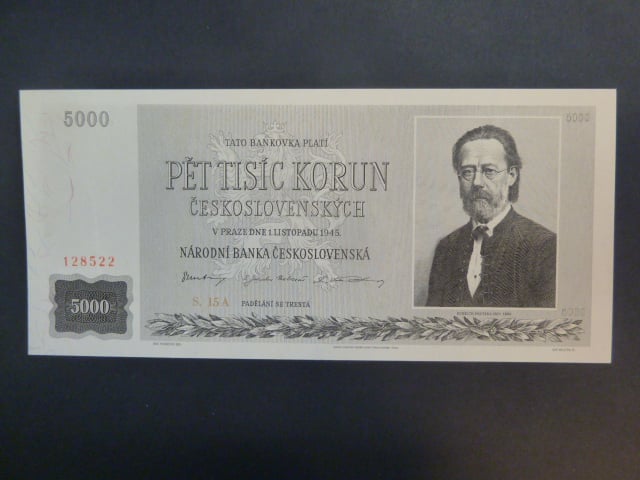 5000 Kčs 1945 série 15 A