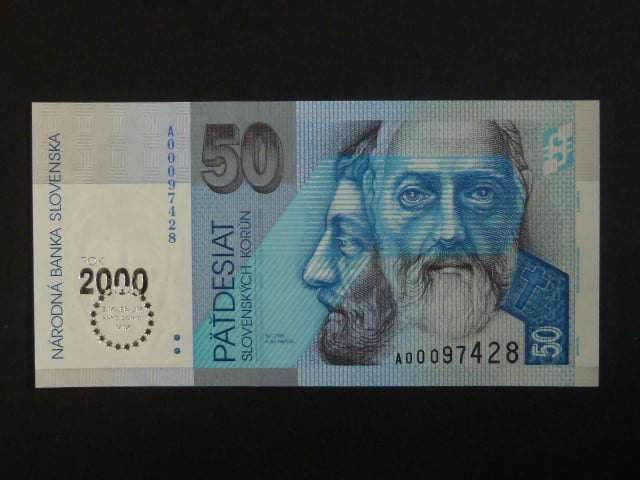 50 Sk 1993/2000 série A, přítisk Bi-milénium