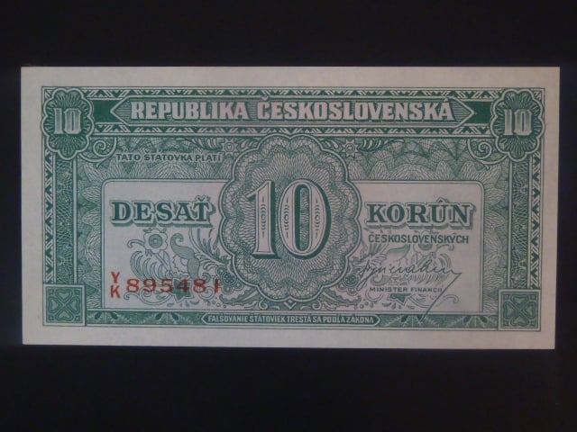 10 Kčs 1945 série Y/K
