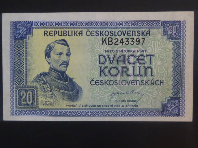 20 Kčs 1945 série KB
