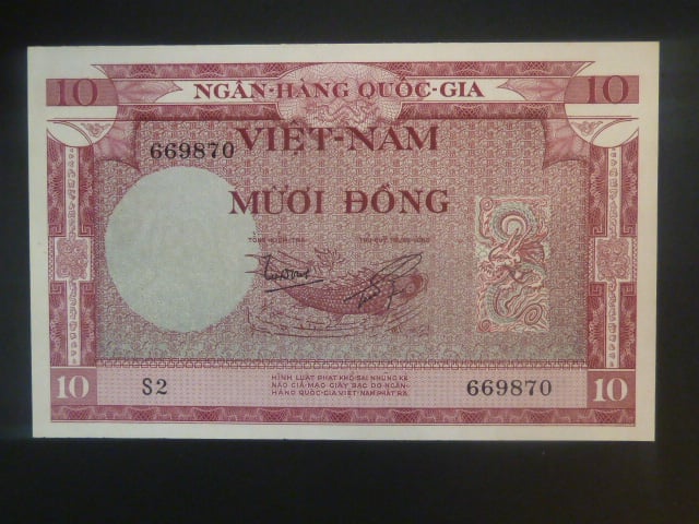 VIETNAM JIŽNÍ,10 Dong 1955, BNB. B105, Pi. 3
