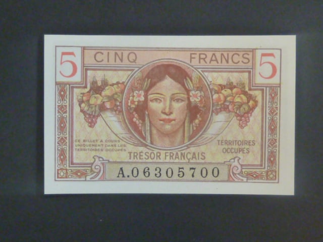Territoires occupés, 5 Francs 1947