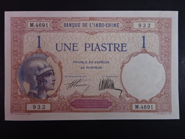 FRANCOUZSKÁ INDOČÍNA, 1 Piastre 1927, BNB. B135b, Pi. 48