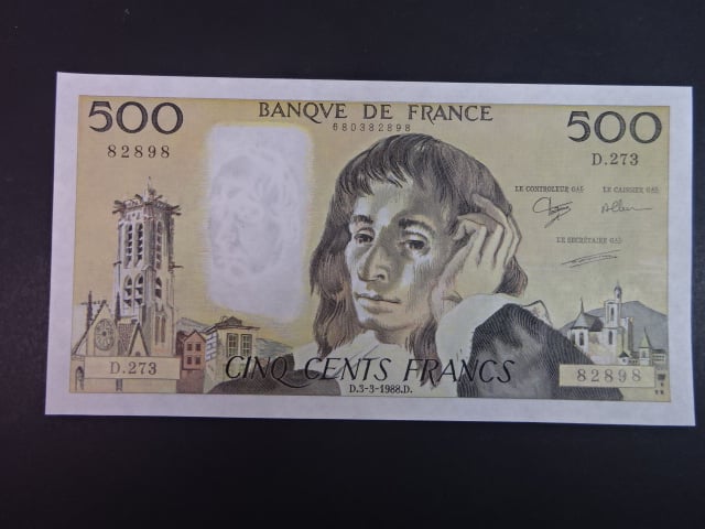 500 Francs 3.3.1988, BNB. B1013g,  Pi. 156g