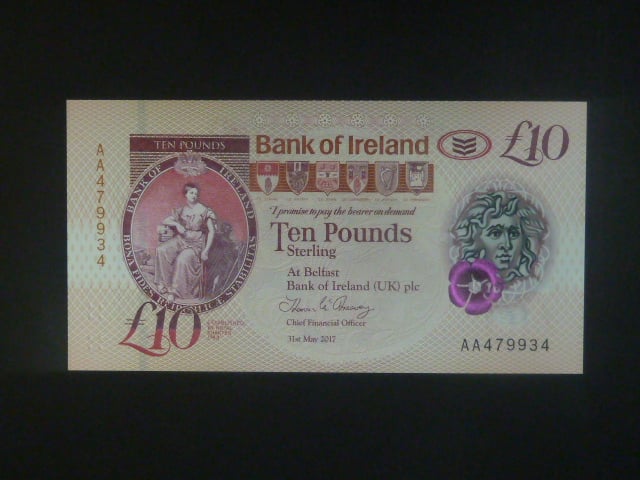 Bank of Ireland, 10 Pounds 2017, BNB. B137a