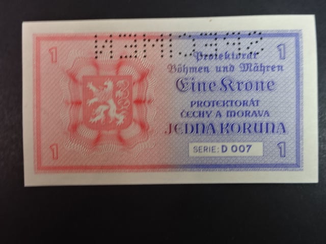 1 K 1940 série D 007, 1x perf. SPECIMEN