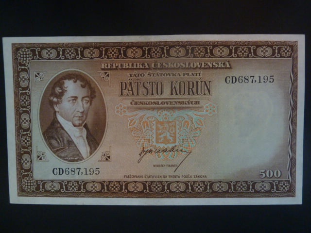 500 Kčs 1945 série CD
