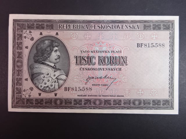 1000 Kčs 1945 série BF