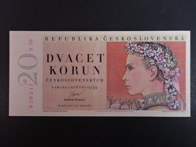 20 Kčs 1949, série B 36