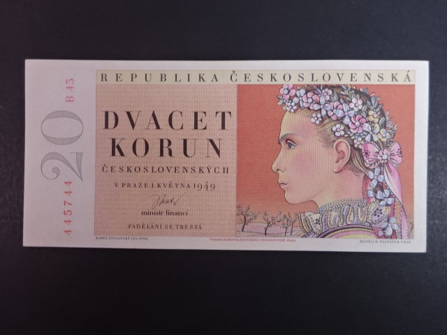 20 Kčs 1949, série B 45