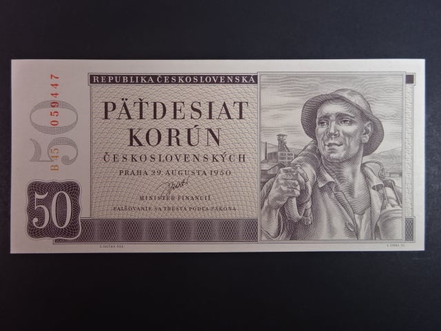 50 Kčs 1950 série B 45