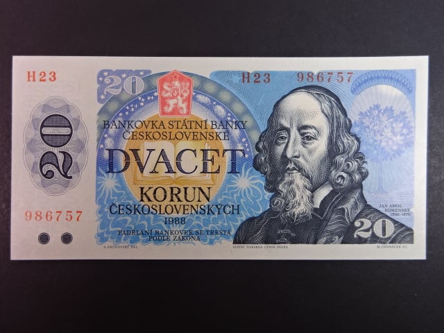20 Kčs 1988 série H 23