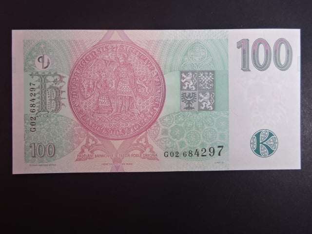 100 Kč 1997 série G 02