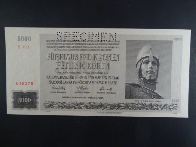 5000 K 1944 série 19 A, perf. SPECIMEN