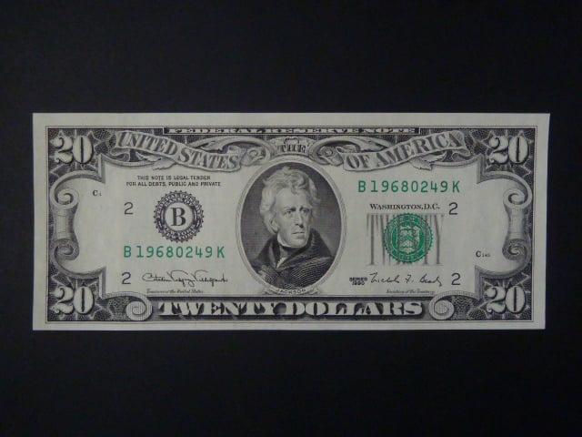 USA, 20 Dollar 1990, série B - New York, Pi. 486