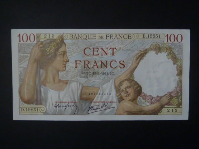 100 Francs 1941, BNB. B970a, Pi. 94